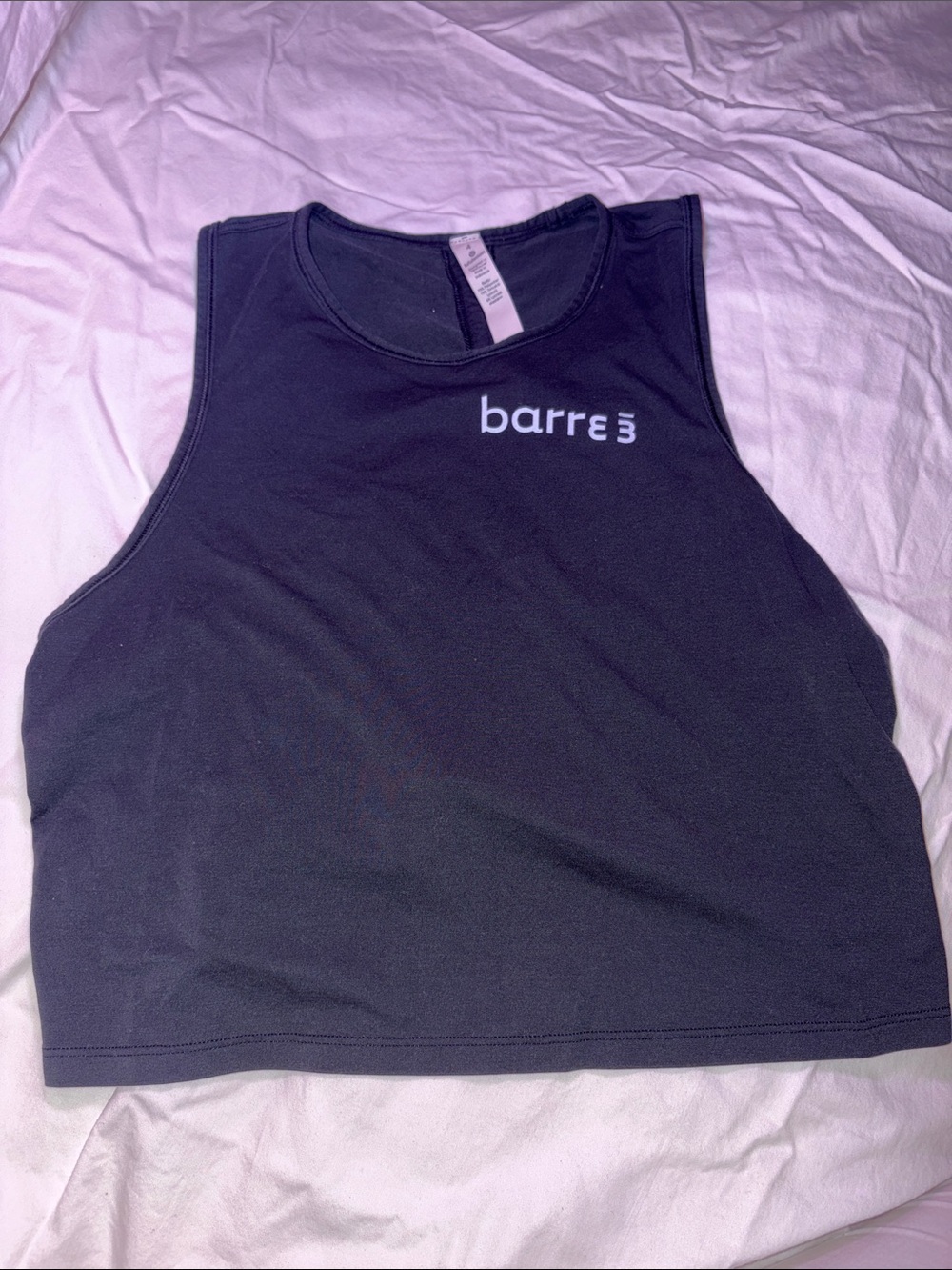 lululemon athletica Black Barre Crop Tank Top